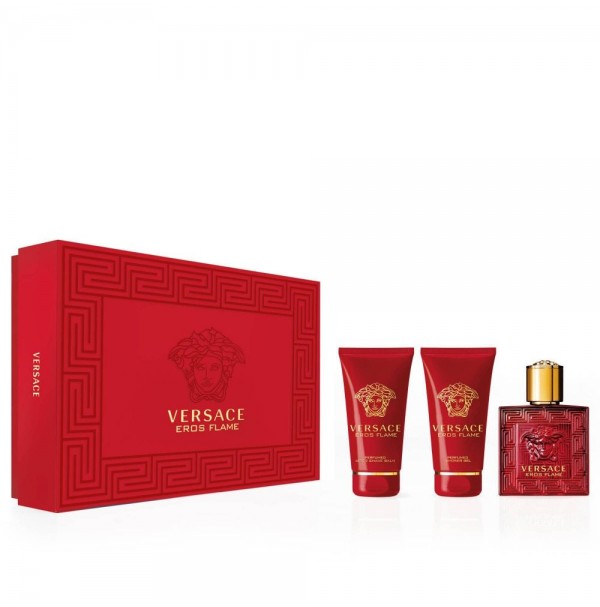 VERSACE EROS FLAME 50ML GIFT SET 3PC FOR MEN BY VERSACE